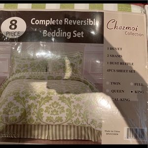 8 Piece King Duvet Bedding Set